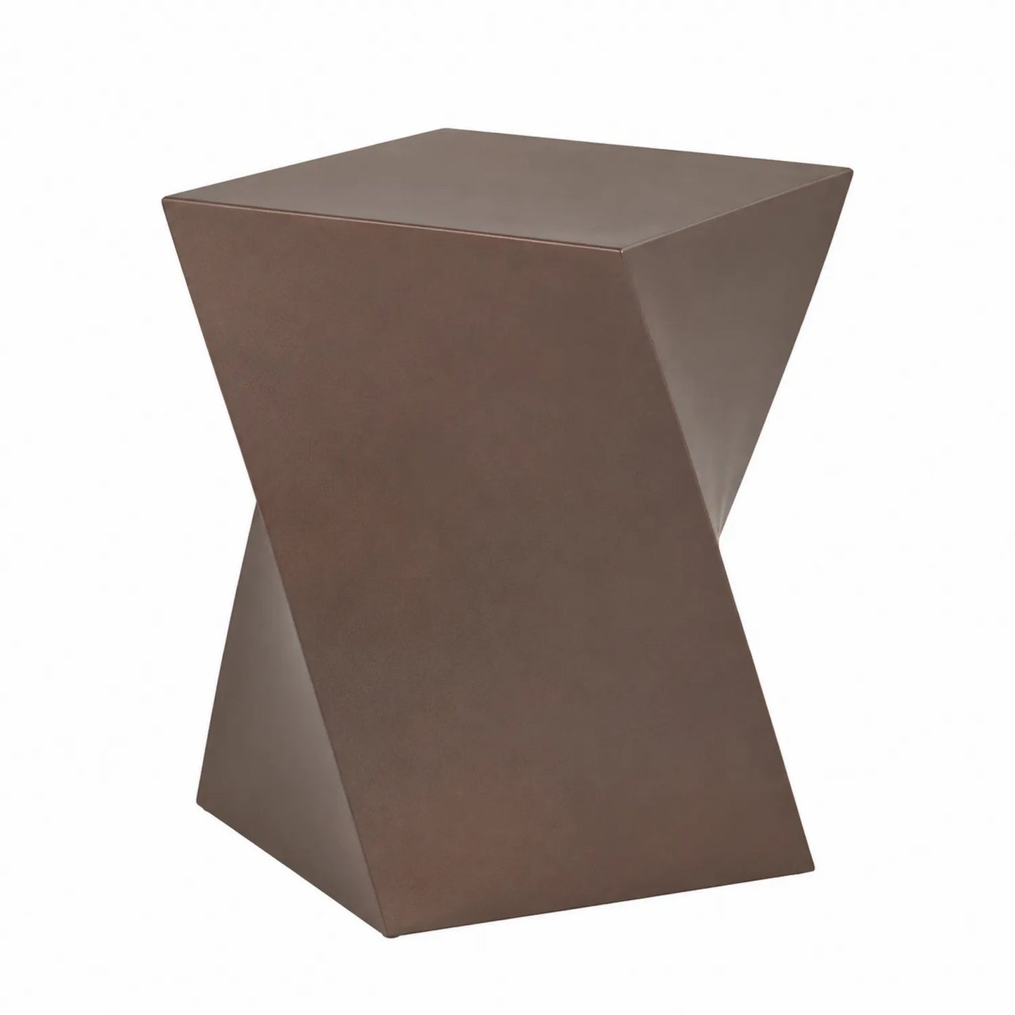 Tavolino in metallo marrone per esterno 45x30x30 cm