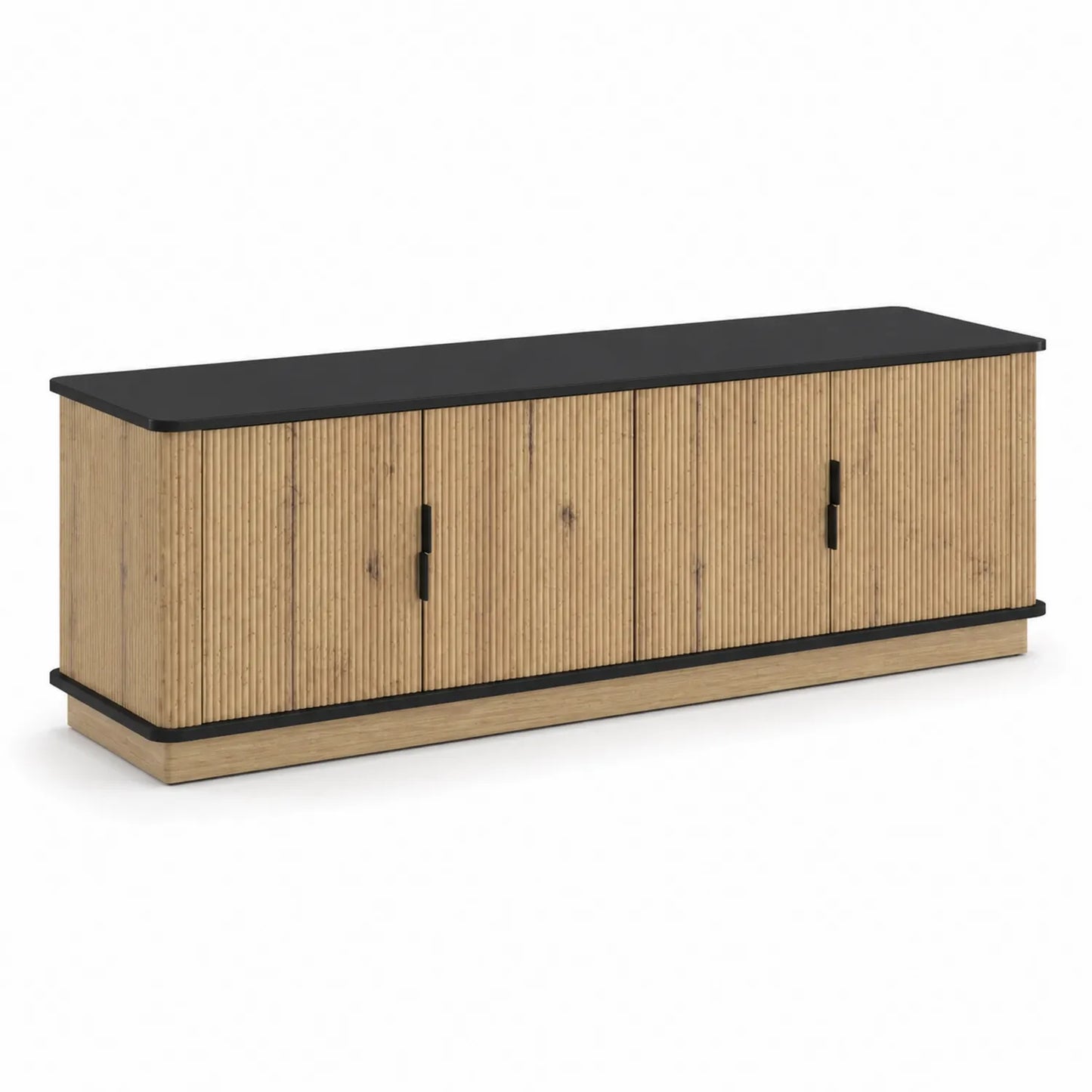Mobile TV in legno di rovere e MDF nero