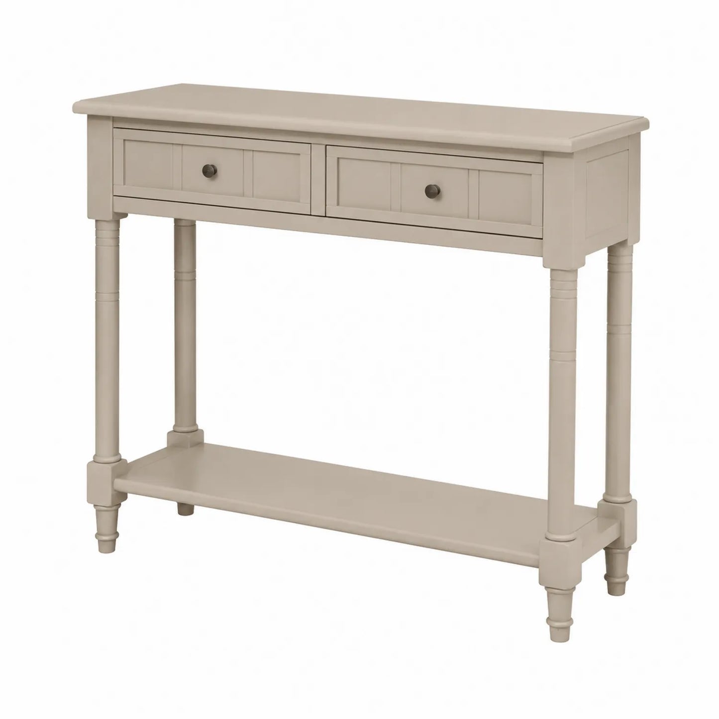 Consolle in Legno con Cassetti e Ripiano Inferiore Beige 100x30x80 cm