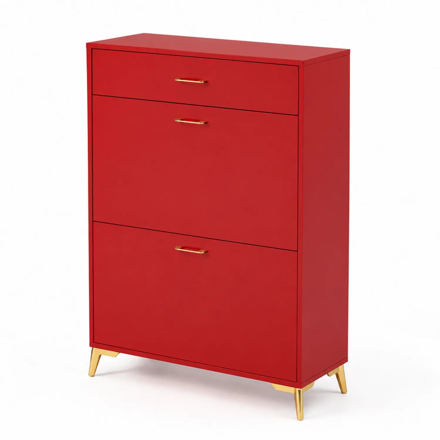 Scarpiera in MDF e Metallo con 3 Scomparti 110x80x25 cm