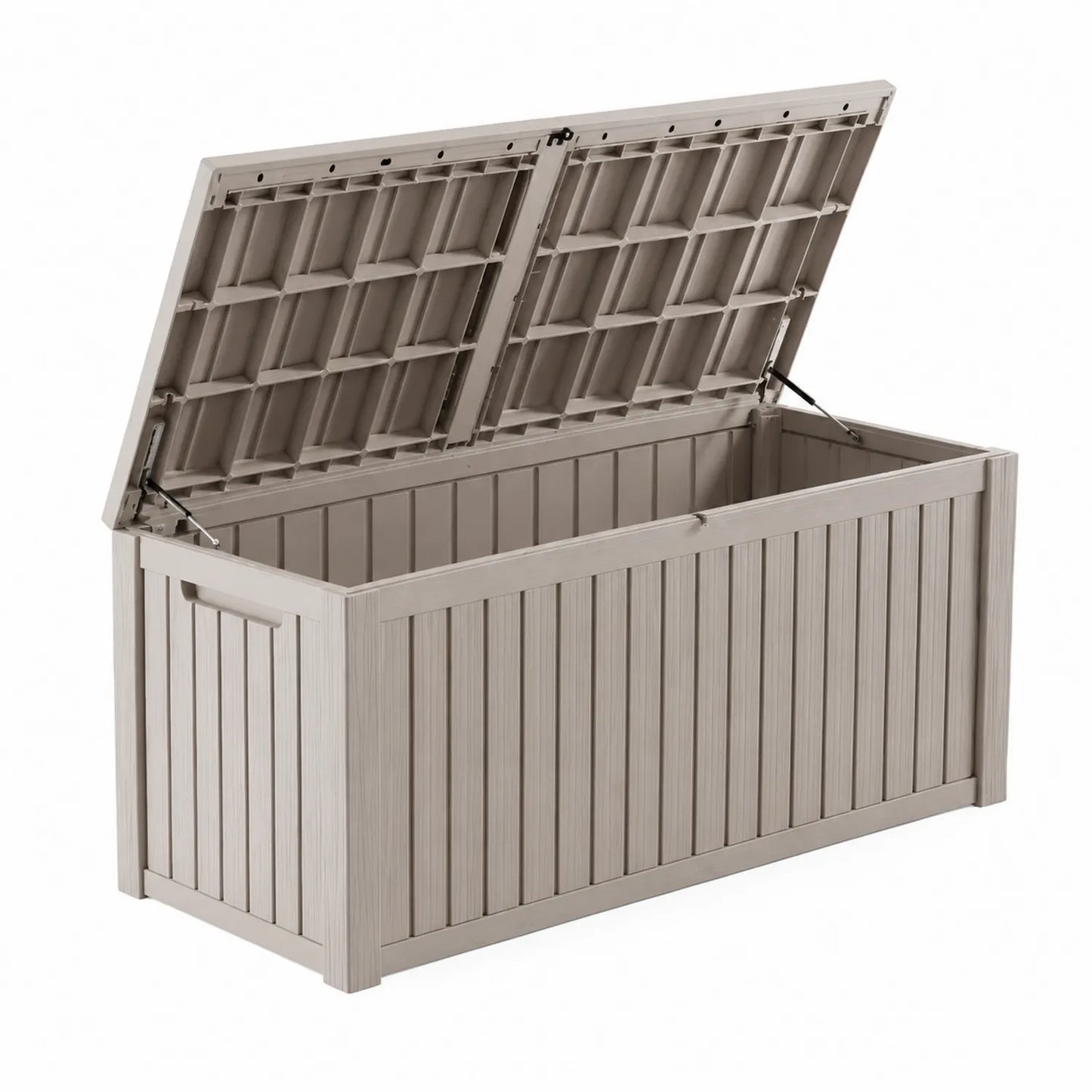 Baule da Esterno in Plastica Beige 120x45x57 cm