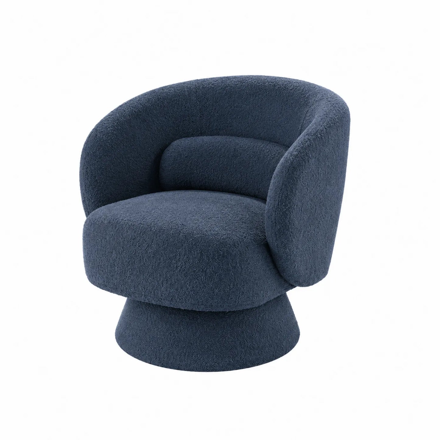 Poltrona girevole in tessuto blu