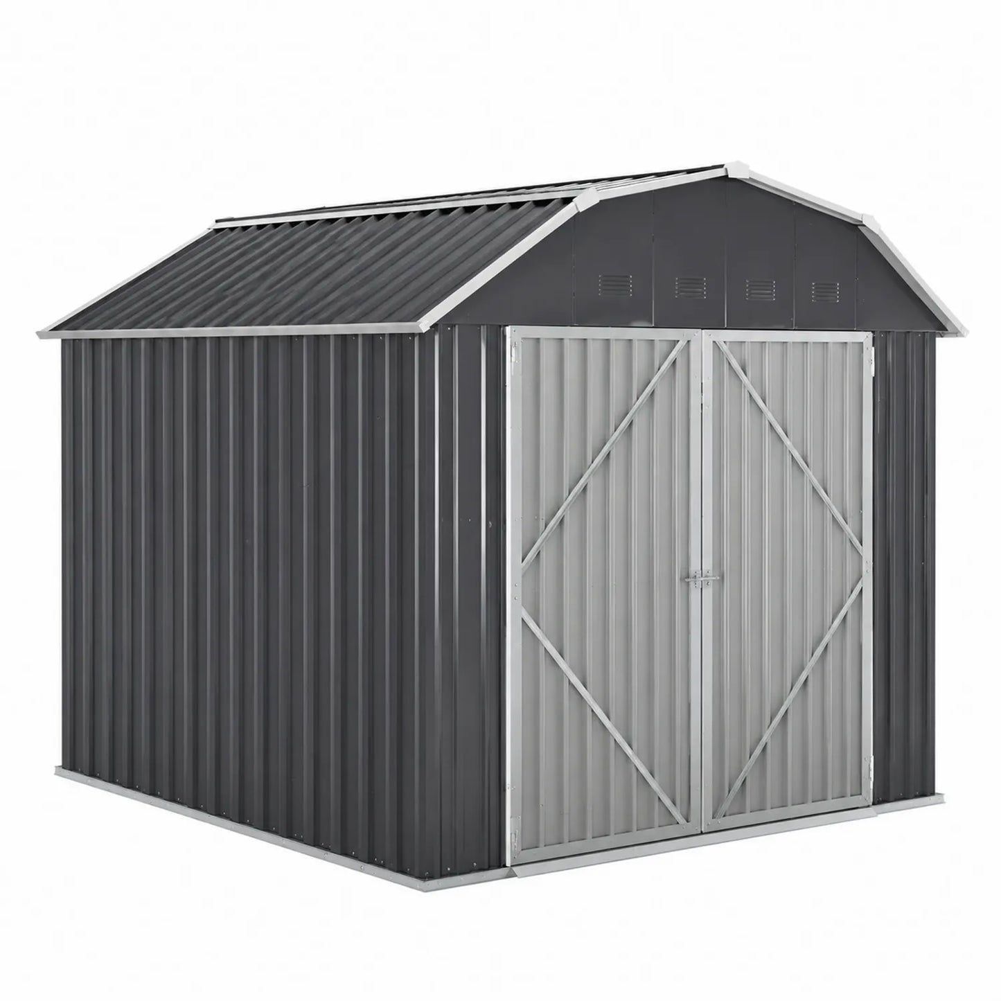 Capanno in Metallo Grigio Scuro 310x230x180 cm