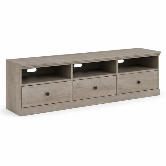 Mobile TV con 3 Cassetti in MDF Grigio Cenere