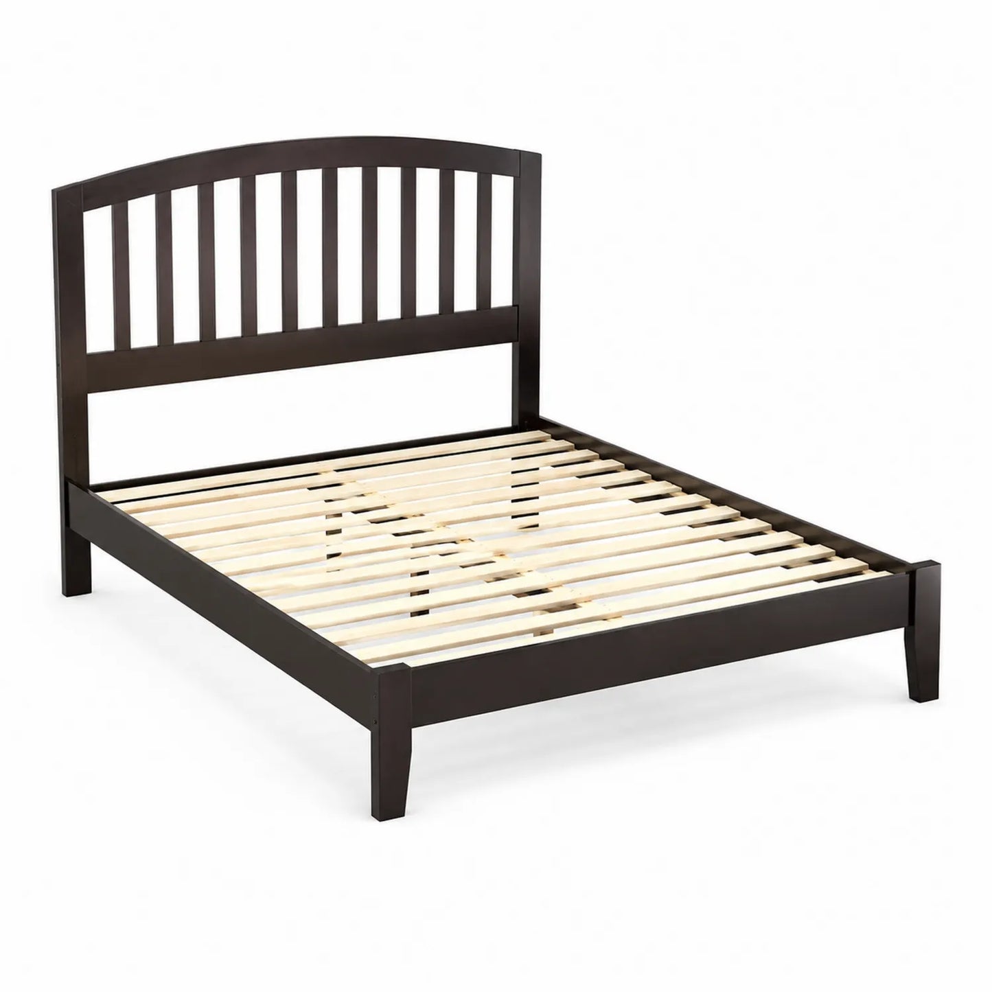 Struttura letto matrimoniale in legno marrone scuro 200x160 cm