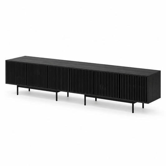 Mobile TV in legno e metallo nero 180x40x45 cm