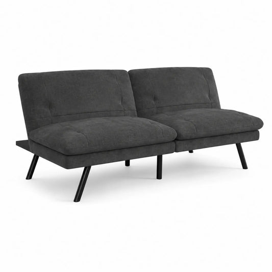 Divano letto tessuto Grigio Scuro 200x90x80 cm