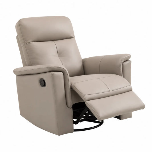 Poltrona Reclinabile in Pelle Sintetica Beige