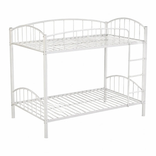 Letto a Castello in Metallo Bianco 200x90 cm